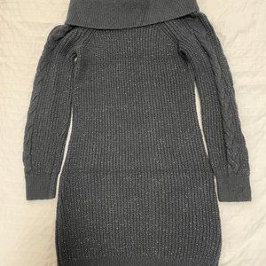 Abercombie and Fitch Off the Shoulder Sweater Dress in Black